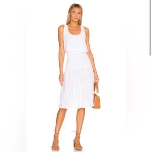 NATION LTD Sahar smocked waist, sleeveless white Dress xs